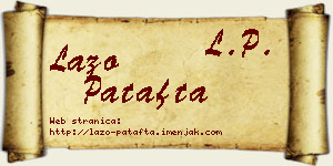Lazo Patafta vizit kartica